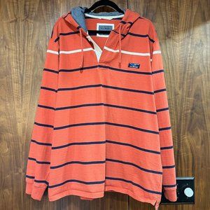 L.L. Bean Lakewashed Rugby Long Sleeve Henley Hoodie XL